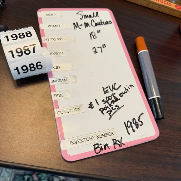 M M Couture Miss Me Rust Blouse w/Ruffle Chest & Smocked Sleeves & Bow Tie Sz M - Picture 14 of 14